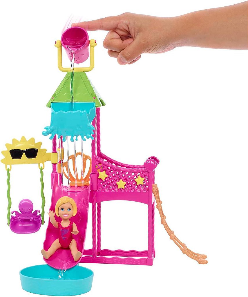 Conjunto e Boneca - Polly Pocket - Parque Aquático de Esportes - Mattel