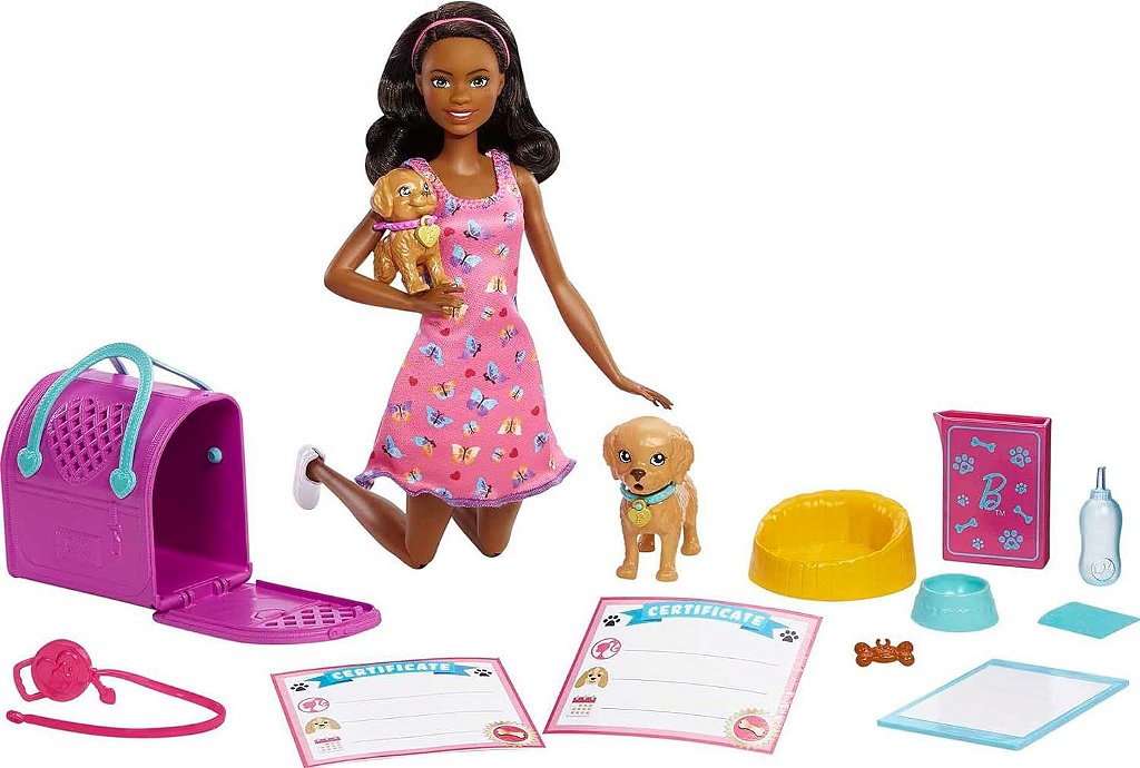 Negra Minha Primeira Barbie - Mattel HLL18-HLL20 - Noy Brinquedos