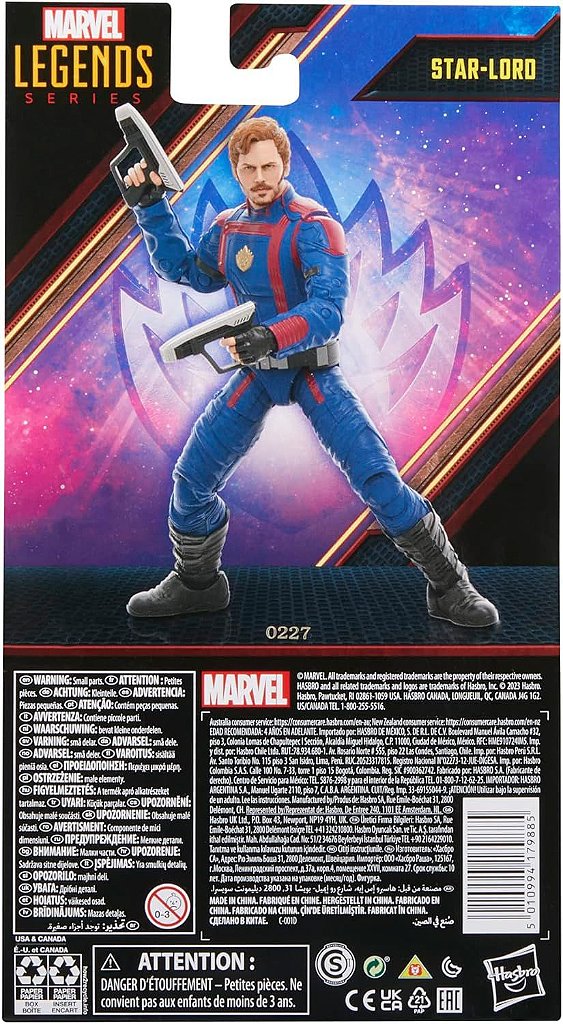 Boneco Marvel Legends Series Star Lord F6602 Hasbro - Star Brink Brinquedos