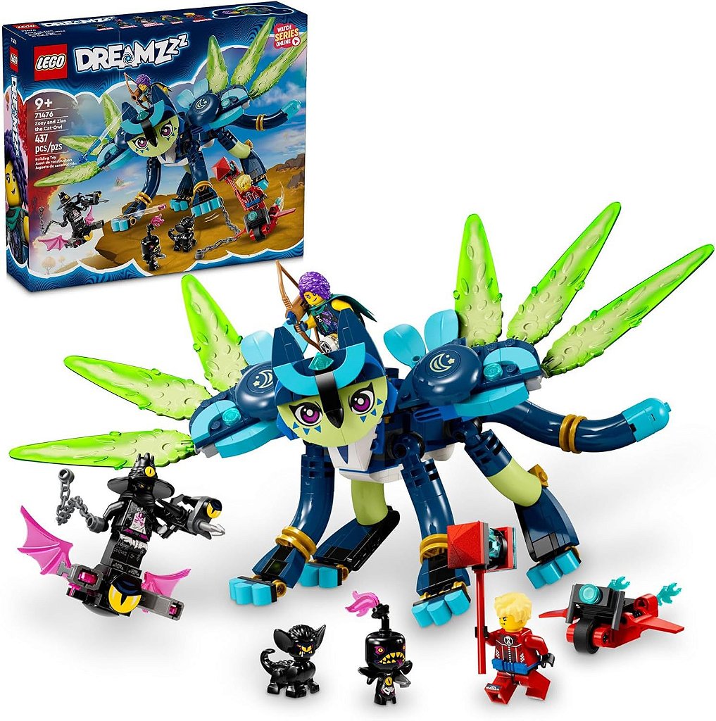 Lego DREAMZzz Zoey e Zian, o Gato-coruja 71476 - Star Brink Brinquedos