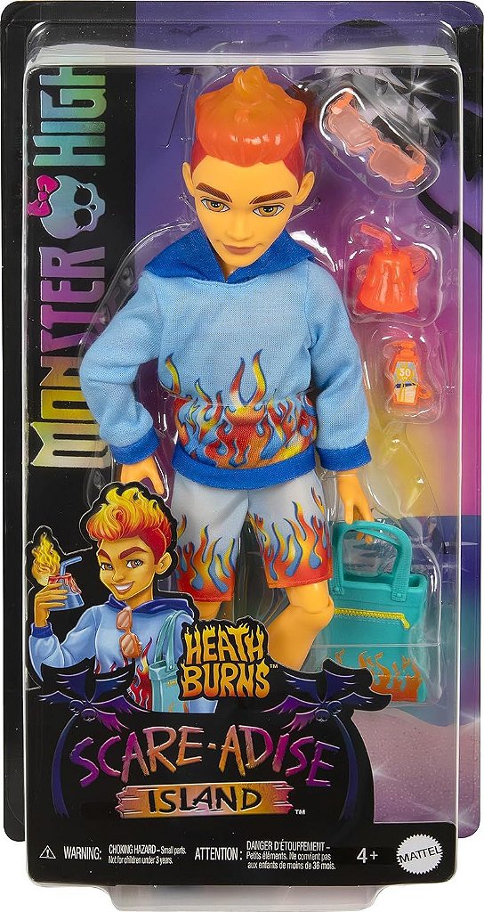 Monster High Ilha do Terror Boneco Heath Burns Mattel HRP69 - Star