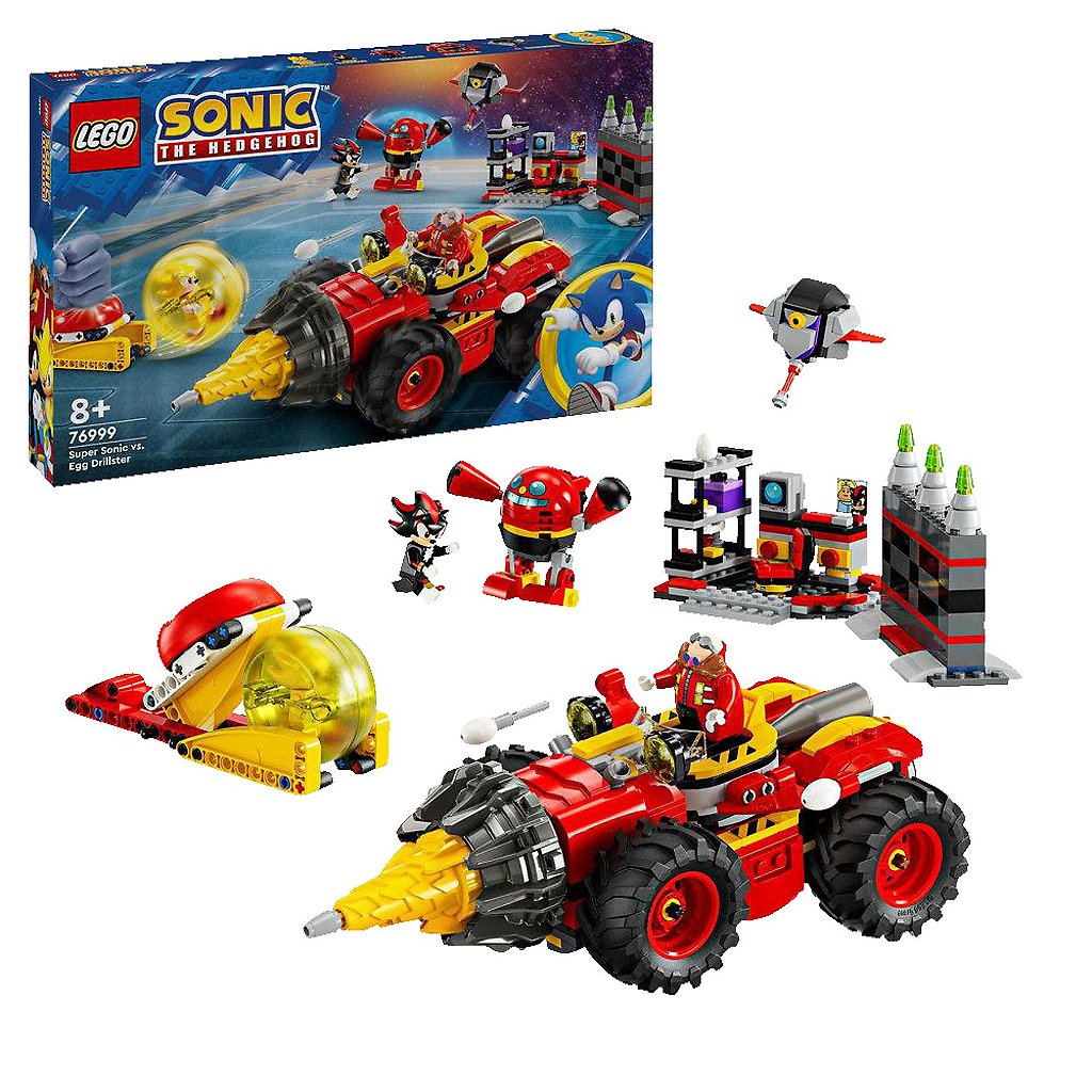 Lego Sonic Super Sonic vs Egg Drillster 76999 - Star Brink Brinquedos