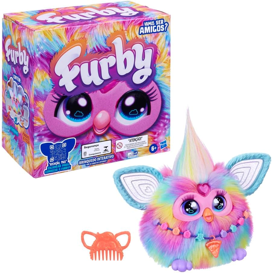 Furby Tie Dye Pelúcia Interativo Hasbro F8900 - Star Brink Brinquedos