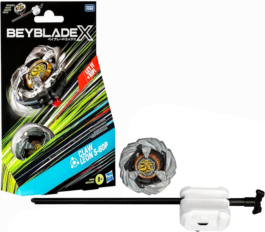 HIROセット Beyblade X Claw Leon 5-60P Kit Inicial com pião e lançador Hasbro