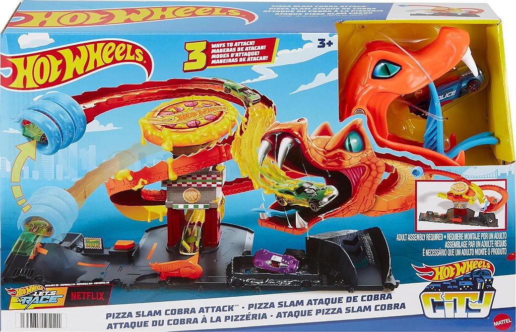 Hot Wheels City Pista Ataque de Cobra e Pizza Mattel HTH81 - Star