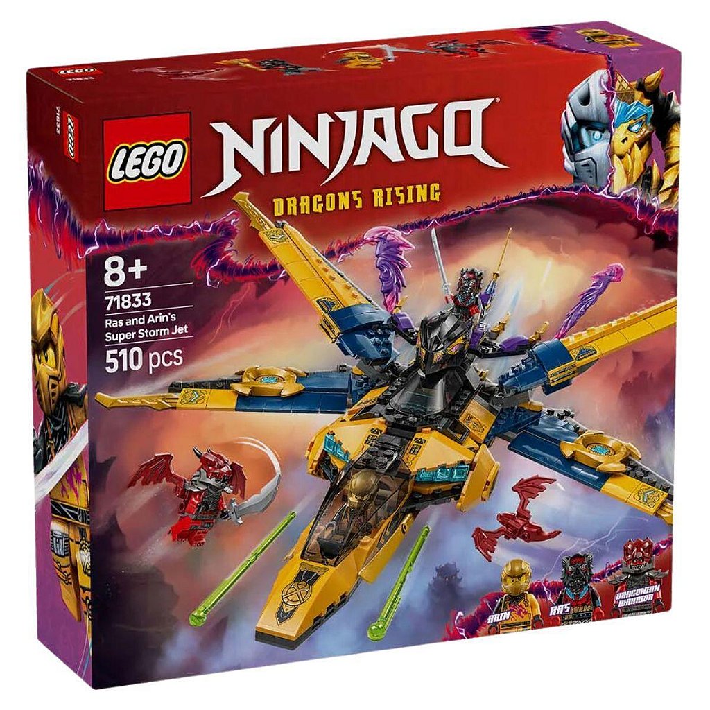 Lego Ninjago Ras e Arins SuperJato Da Tempestade 71833 - Star