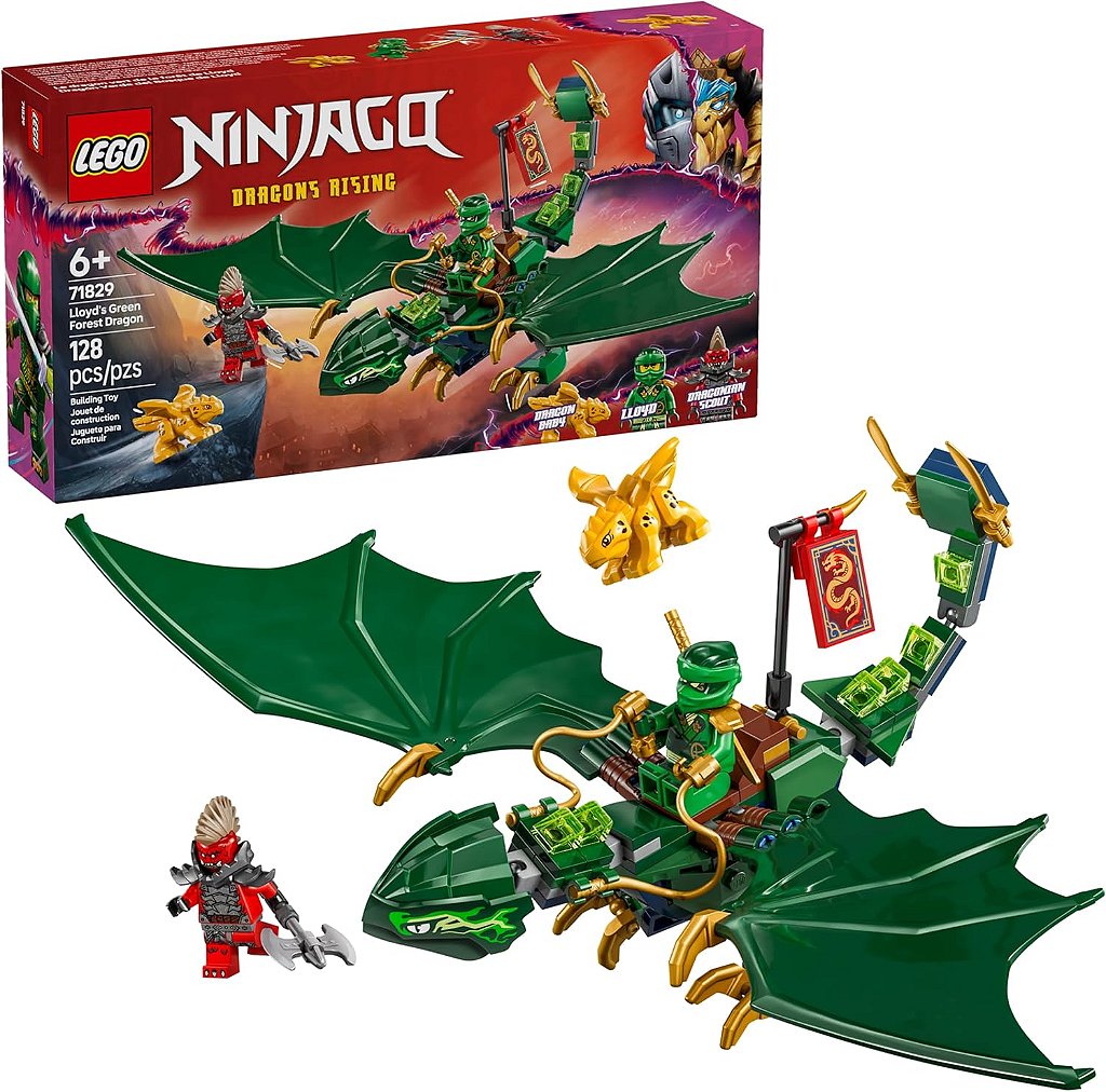 Lego Ninjago Dragão Verde Florestal do Lloyd 71829 - Star Brink