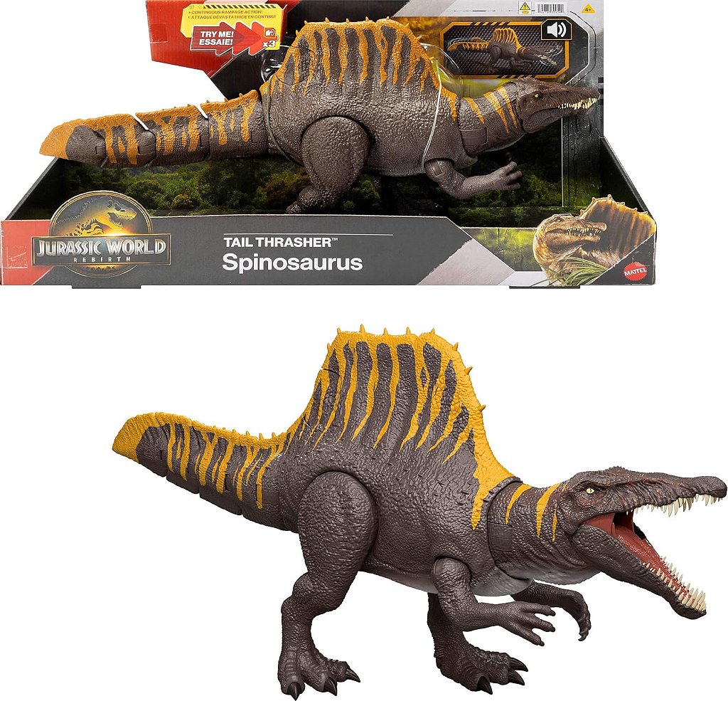Jurassic World Dinossauro Rebirth Spinosaurus Mattel JGB56 - Star