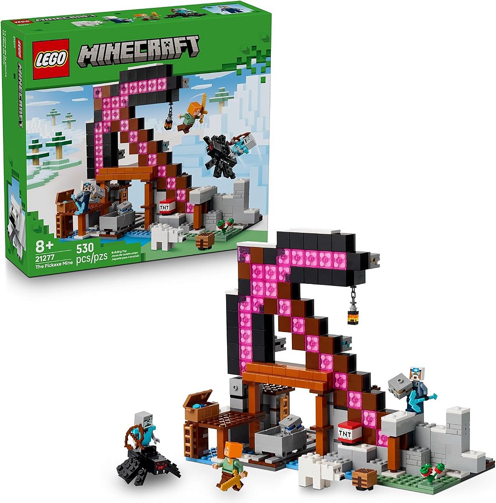 Lego Minecraft A Mina da Picareta 21277 - Star Brink Brinquedos