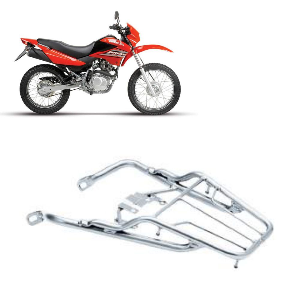 Bagageiro Nxr Bros 125 2004 2005 2006 Reforçado Curto Cromo - Uouu