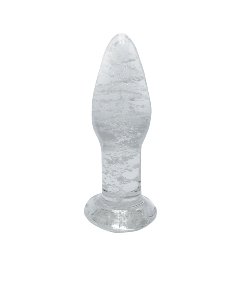 A46) Plug Anal de Vidro - Neon Fluorescente - M - Libb Sex Toys