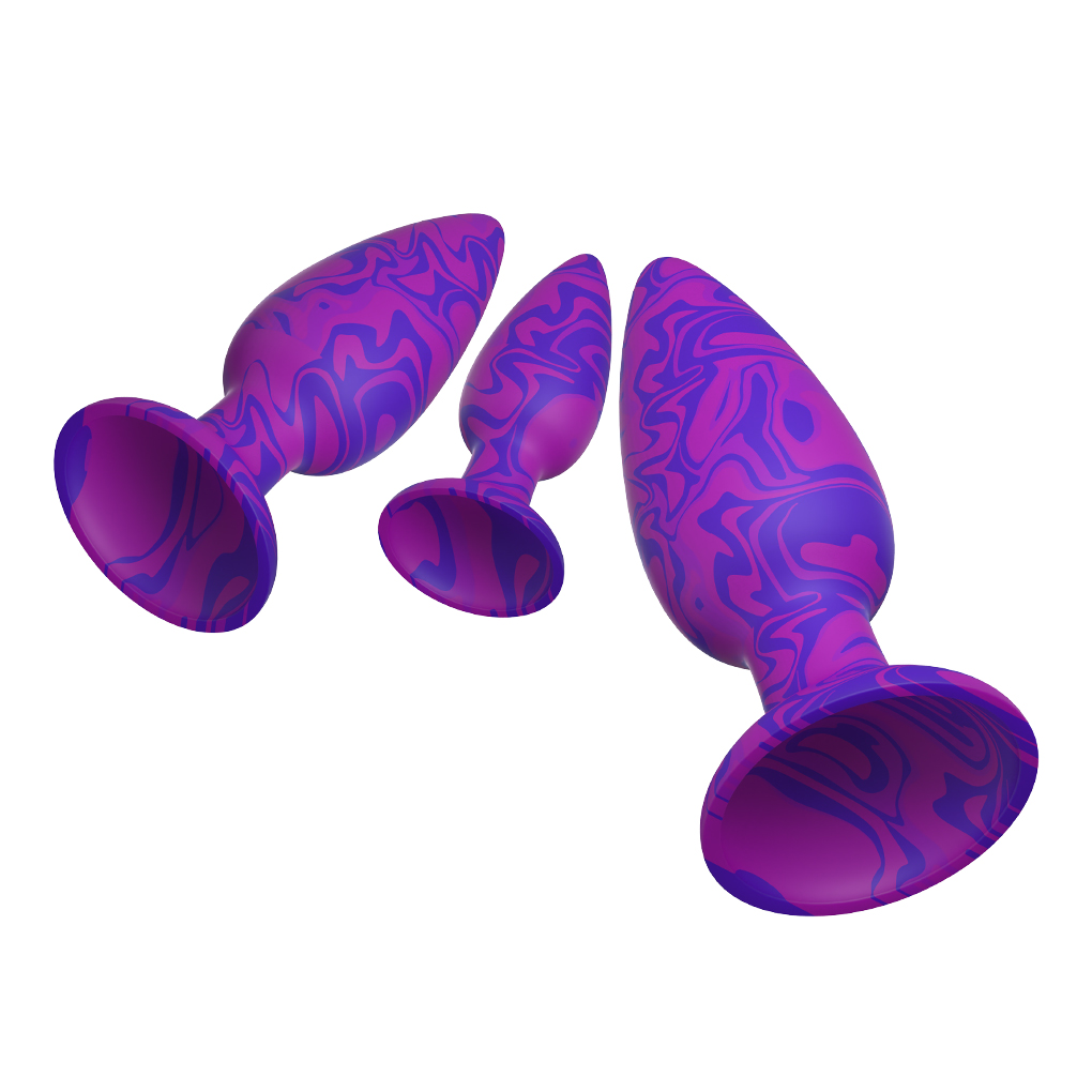 LB0020) Kit Plug Anal com Ventosa - 3 Tamanhos - Libb Sex Toys