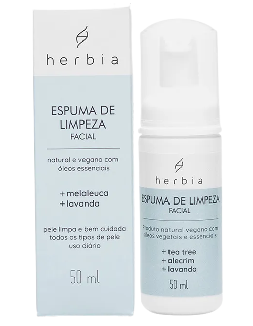 Herbia Espuma de Limpeza Facial Tea Tree, Alecrim e Lavanda