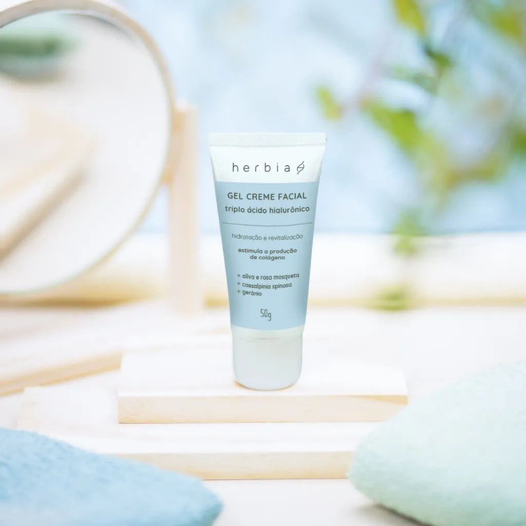 Herbia Gel Creme Facial Triplo Ácido Hialurônico - Beleza do Campo