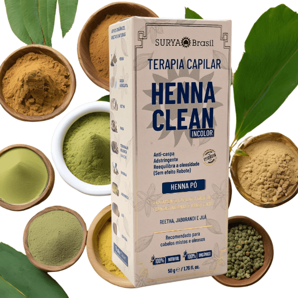 Surya Terapia Capilar Henna Clean - Henna em Pó Incolor - Beleza