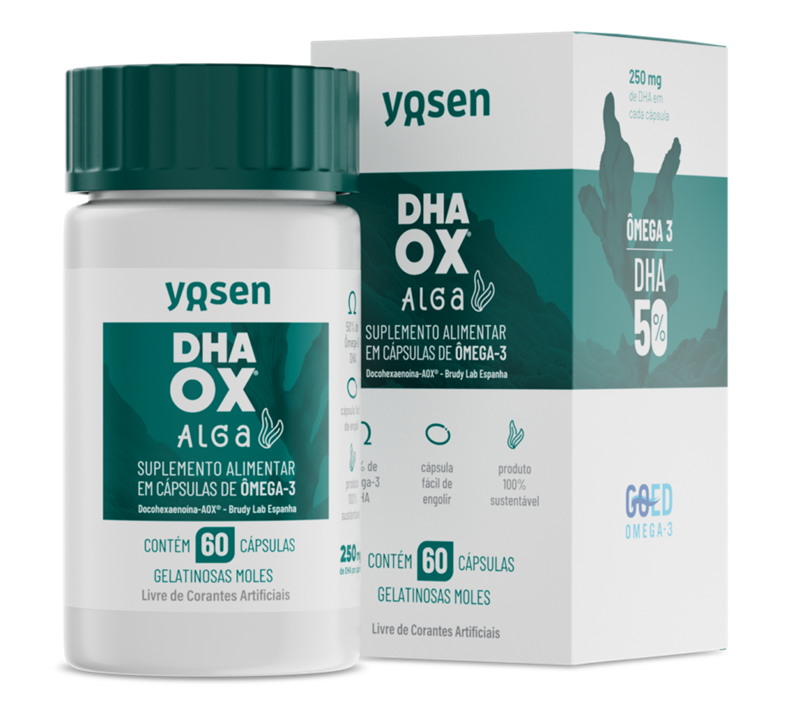 Yosen Ômega 3 DHA OX de Algas em Cápsulas - Beleza do Campo