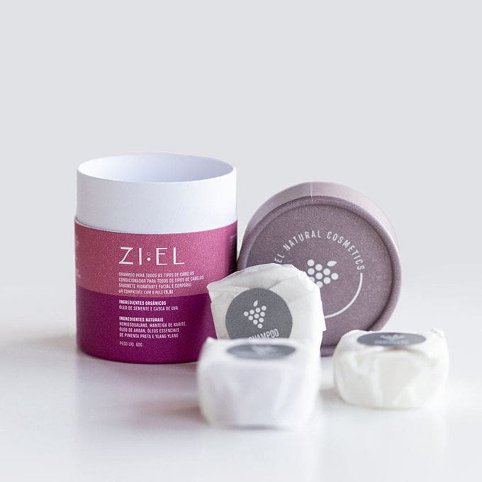 Ziel Kit Viagem - Shampoo + Condicionador Sólidos + Sabonete de
