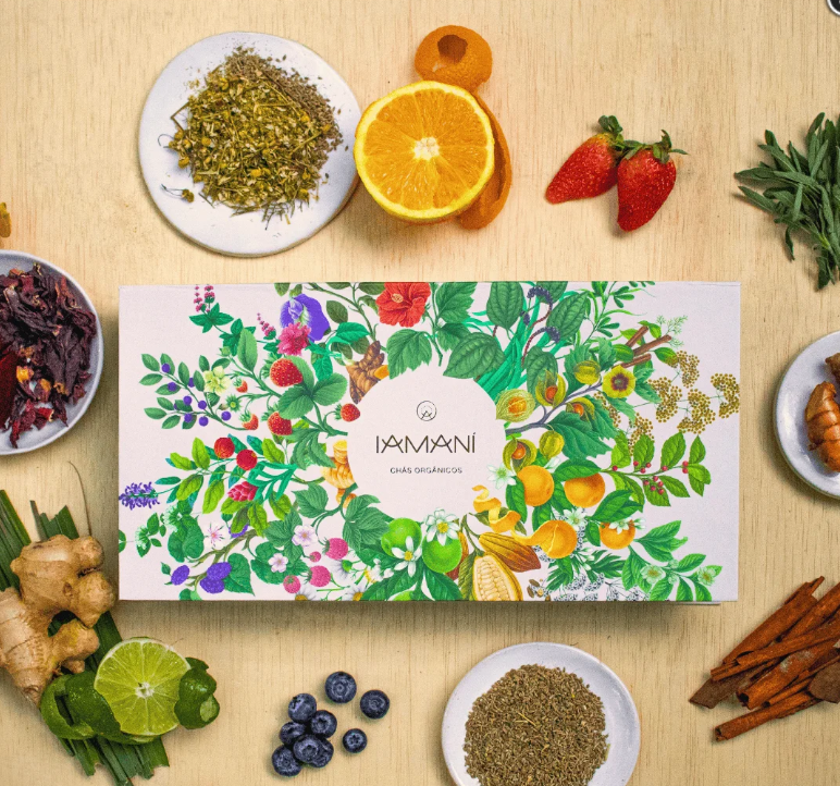 Iamaní Caixa Box Especial com Chás Diversos 64 Sachês - Beleza do