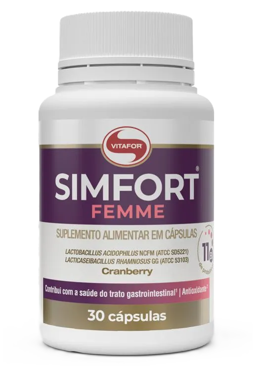 Vitafor Simfort Femme em Cápsulas - Probióticos, Cranberry e Zinco