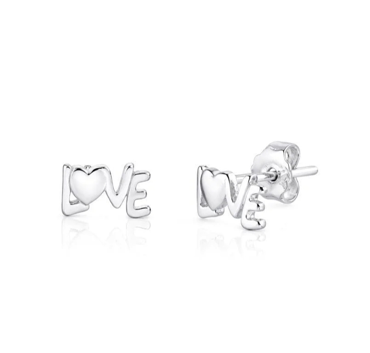 Brinco Love em Prata 925 com Design Delicado