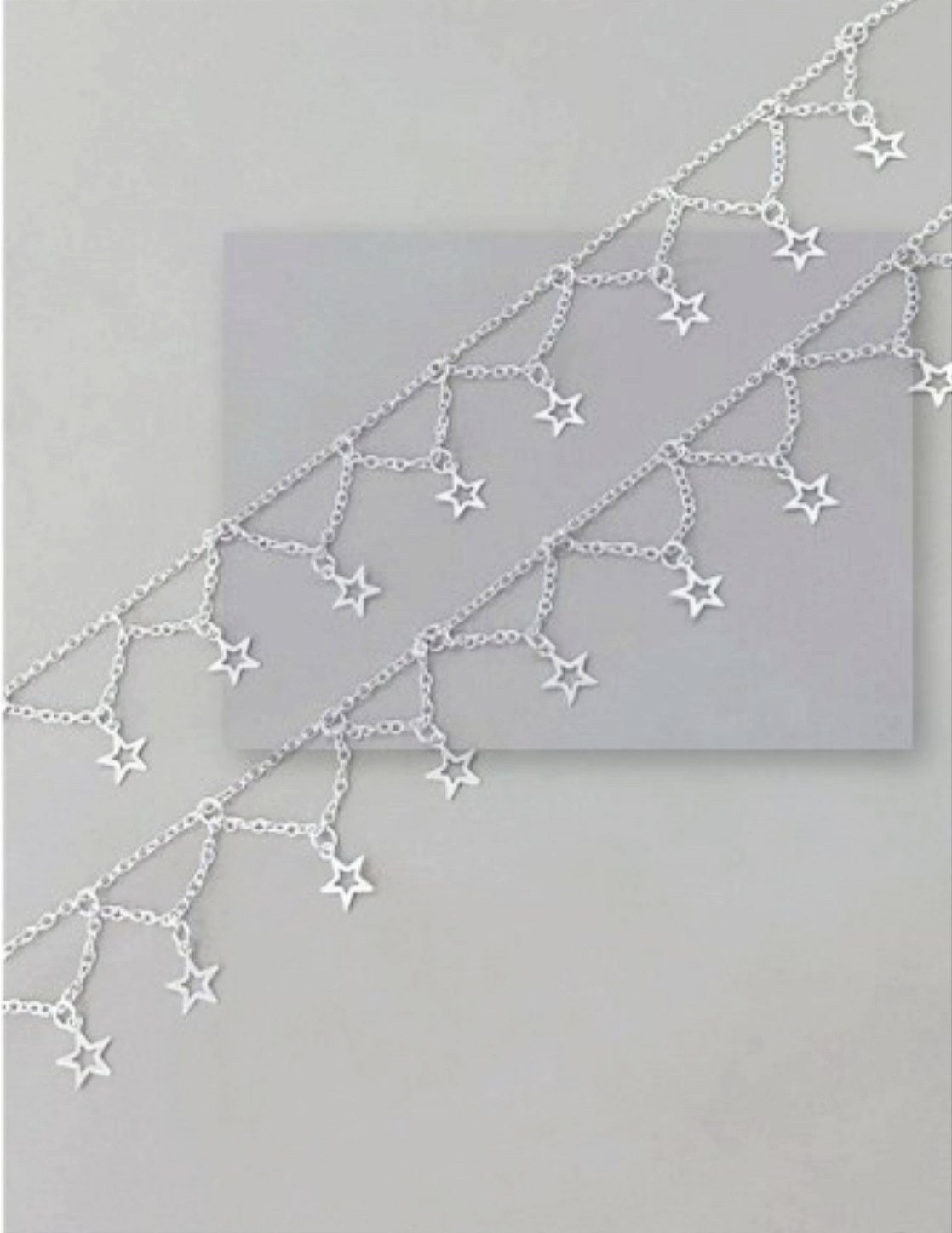 Tornozeleira Estrelas Prata 925 Feminina