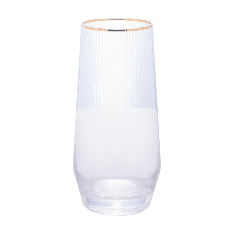 CJ 2 COPOS ALTOS DE VIDRO COM FIO DE OURO 400ML - WOLFF
