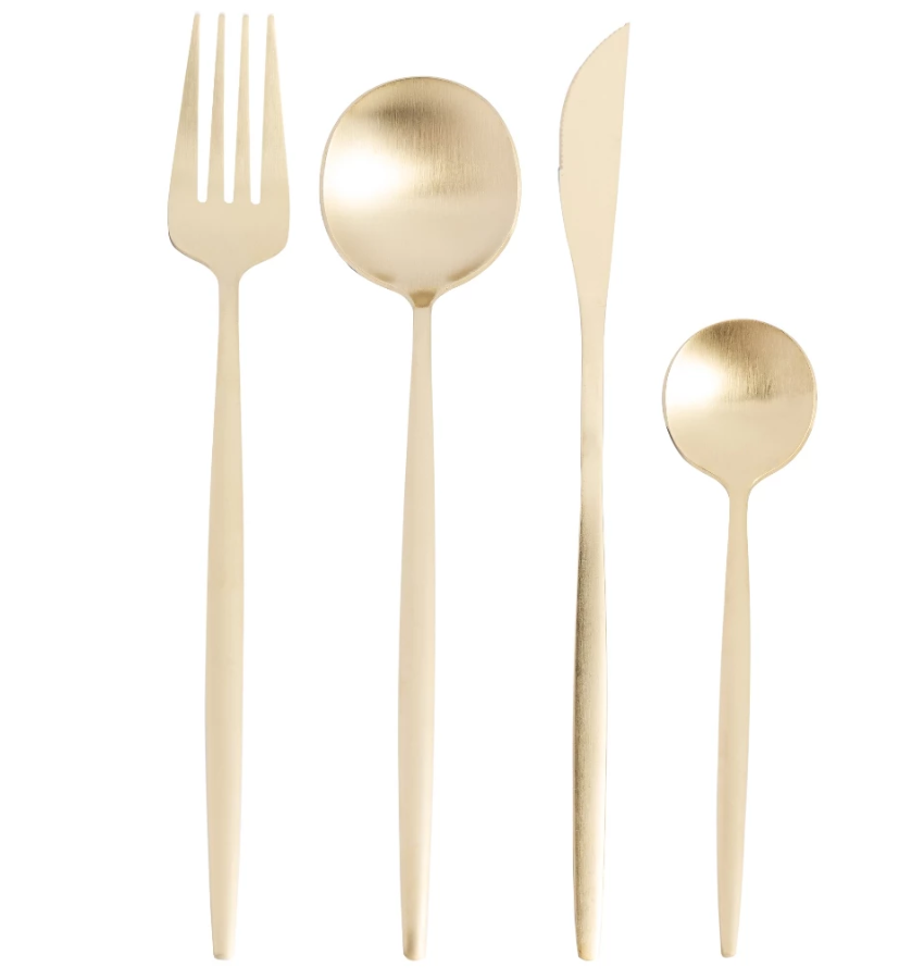 FAQUEIRO ÓPERA 16 PEÇAS DE AÇO INOX CHAMPANHE - LYOR