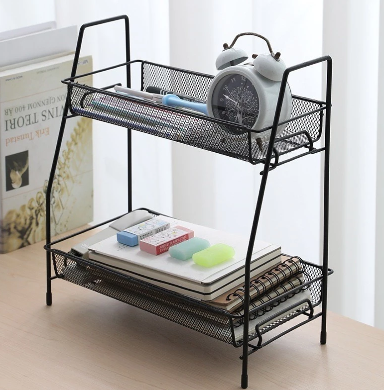 PRATELEIRA ORGANIZADORA DUPLA METAL 32X17X33CM - CLINK