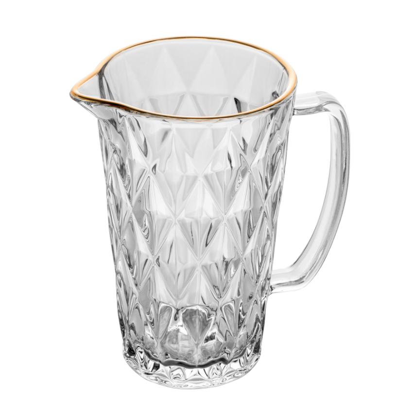 JARRA DE VIDRO COM FIO DE OURO DIAMOND 1L - LYOR