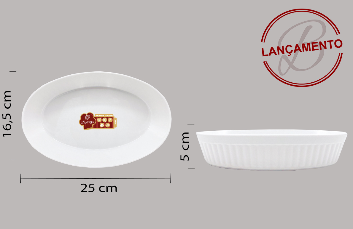 TRAVESSA PARA SERVIR DE MELAMINA 1,1L 25X16X5CM - BELLAGIO
