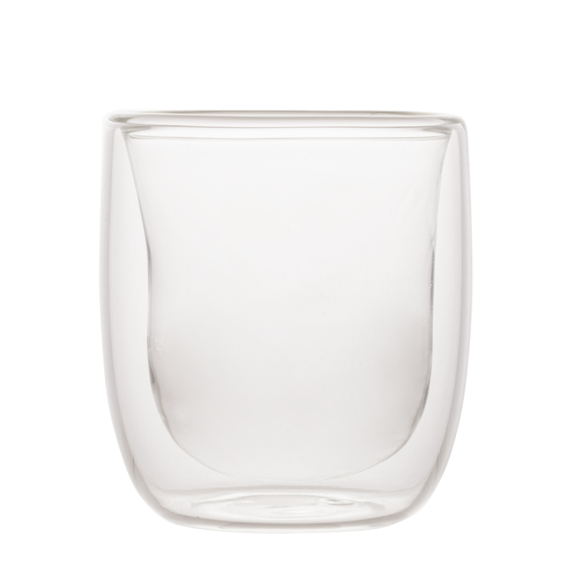 CJ 2 COPOS PARA CAFÉ DUPLA PAREDE DE VIDRO BOROSSILICATO 100ML - WOLFF