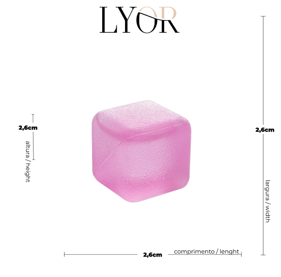KIT COM 12 CUBOS DE GELO REUTILIZÁVEL EM PLÁSTICO - LYOR