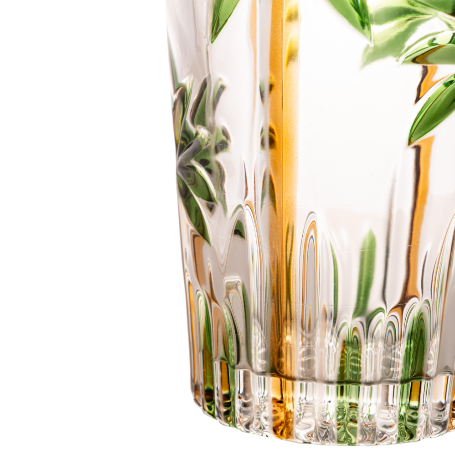 JARRA DE CRISTAL DE CHUMBO PALM TREE HANDPAINT 1,2L - WOLFF