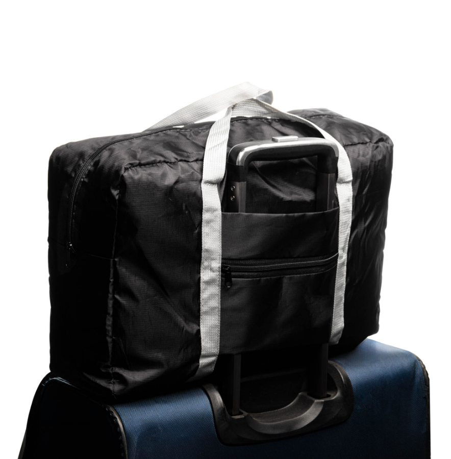 BOLSA DE POLIÉSTER COM ENCAIXE PARA MALA DE VIAGEM PRETA 46X35X12CM - LYOR
