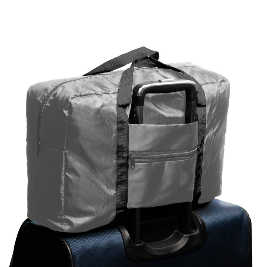BOLSA DE POLIÉSTER COM ENCAIXE PARA MALA DE VIAGEM CINZA 46X35X12CM - LYOR