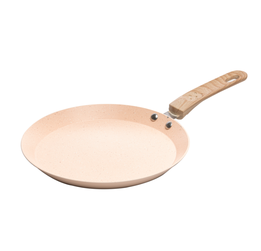 FRIGIDEIRA TAPIOQUEIRA DE INDUÇÃO EM ALUMÍNIO COM REVESTIMENTO CERÂMICO BEGE GRANILITE 24CM - LYOR