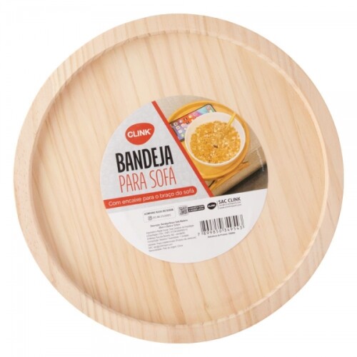 BANDEJA PARA BRAÇO DE SOFÁ DOBRÁVEL DE MADEIRA 25CM - CLINK