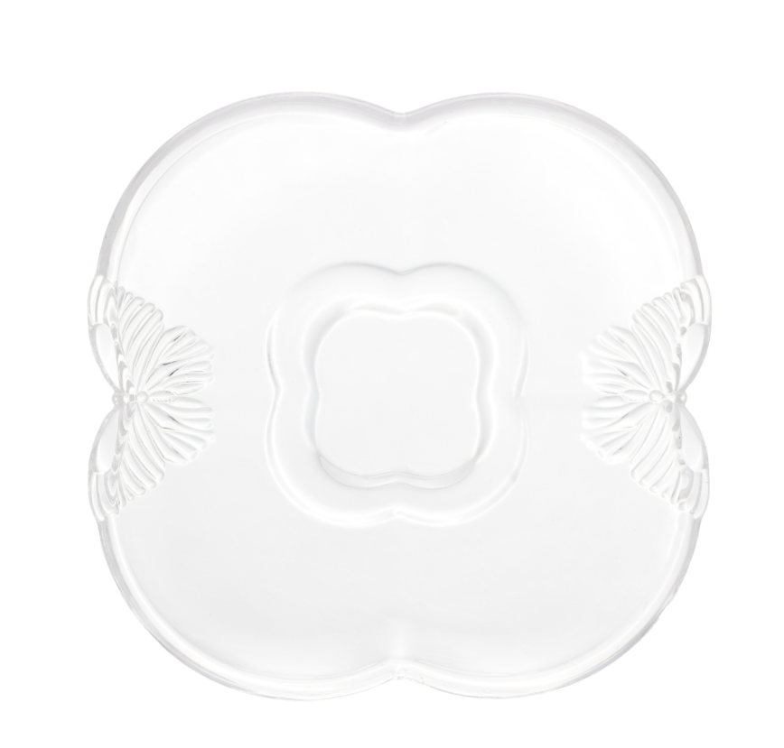 CONJUNTO 4 XÍCARAS DE CAFÉ DE VIDRO COM PIRES BUTTERFLY 80ML - WOLFF