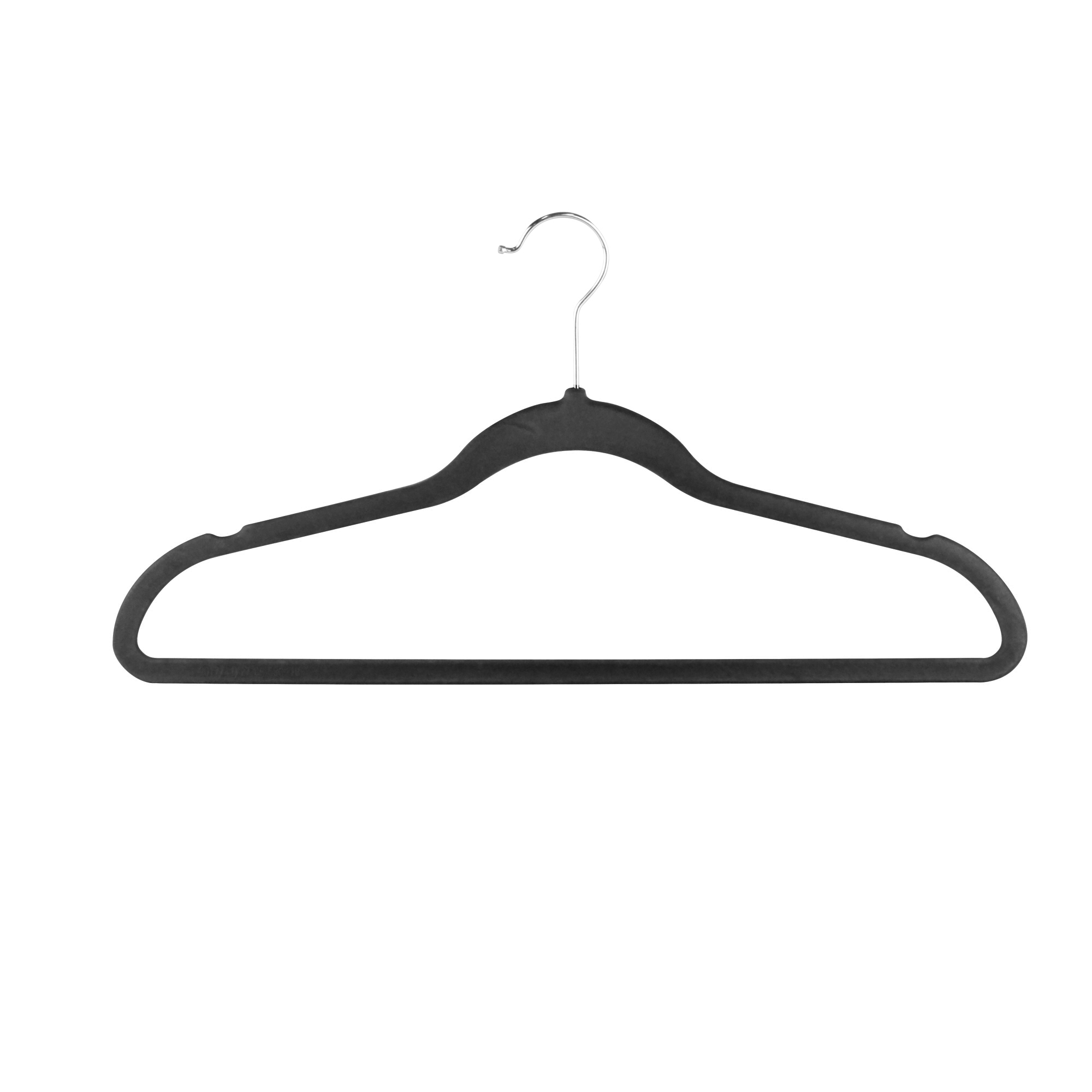 CONJUNTO 5 CABIDES DE PLASTICO AVELUDADO PRETO - LYOR