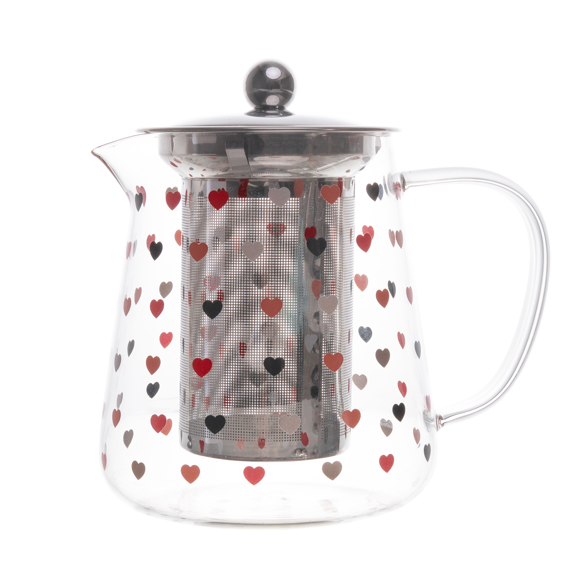 CHALEIRA DE VIDRO COM FILTRO DE AÇO INOX LOVE 750ML - LYOR