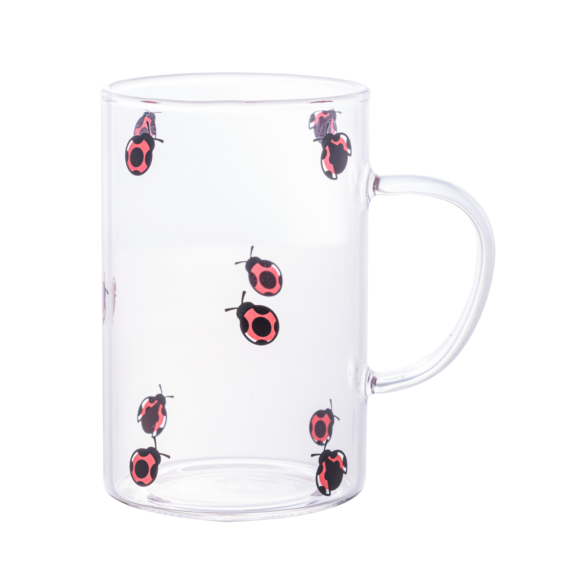 CANECA DE VIDRO BOROSSILICATO LADYBUG 280ML - LYOR