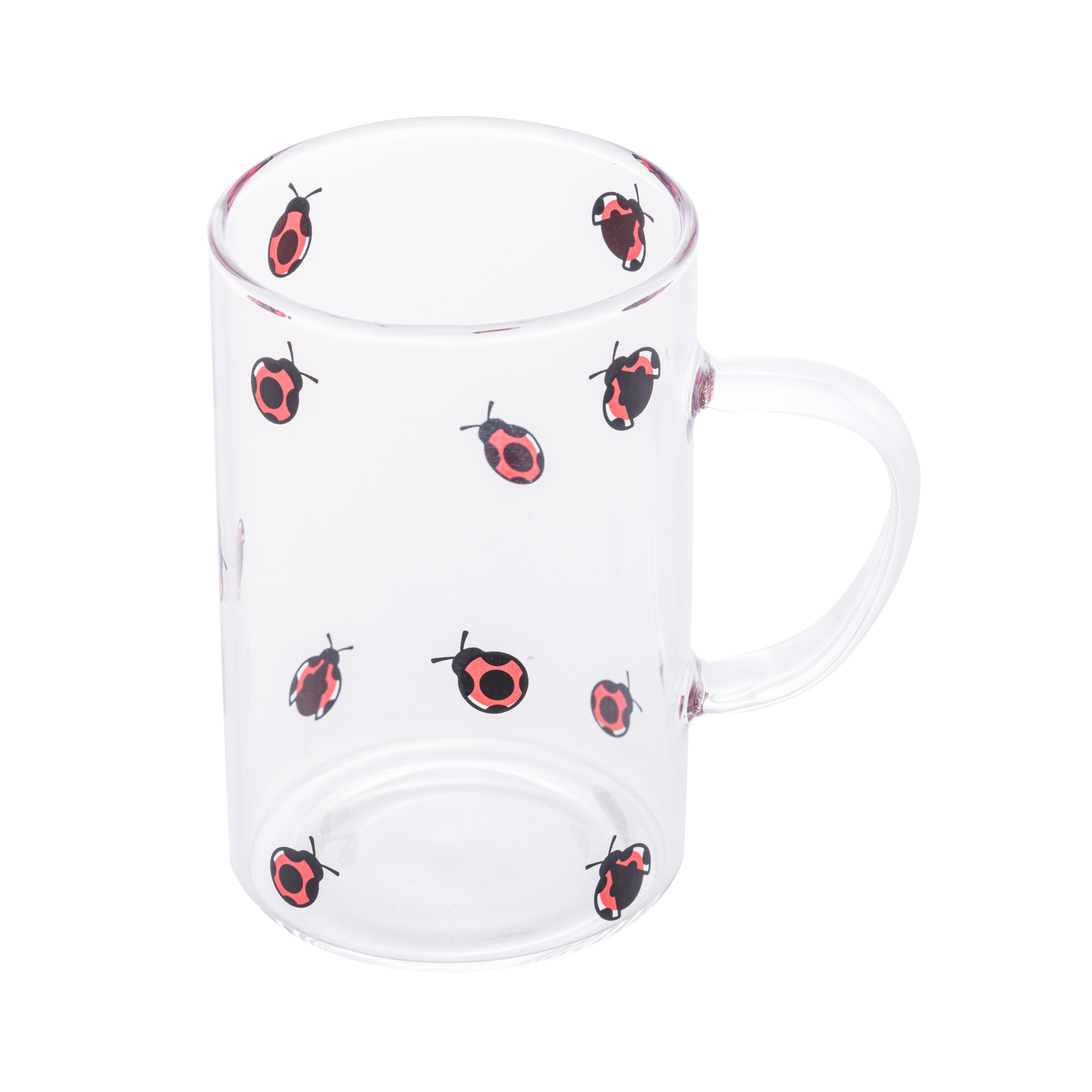 CANECA DE VIDRO BOROSSILICATO LADYBUG 280ML - LYOR