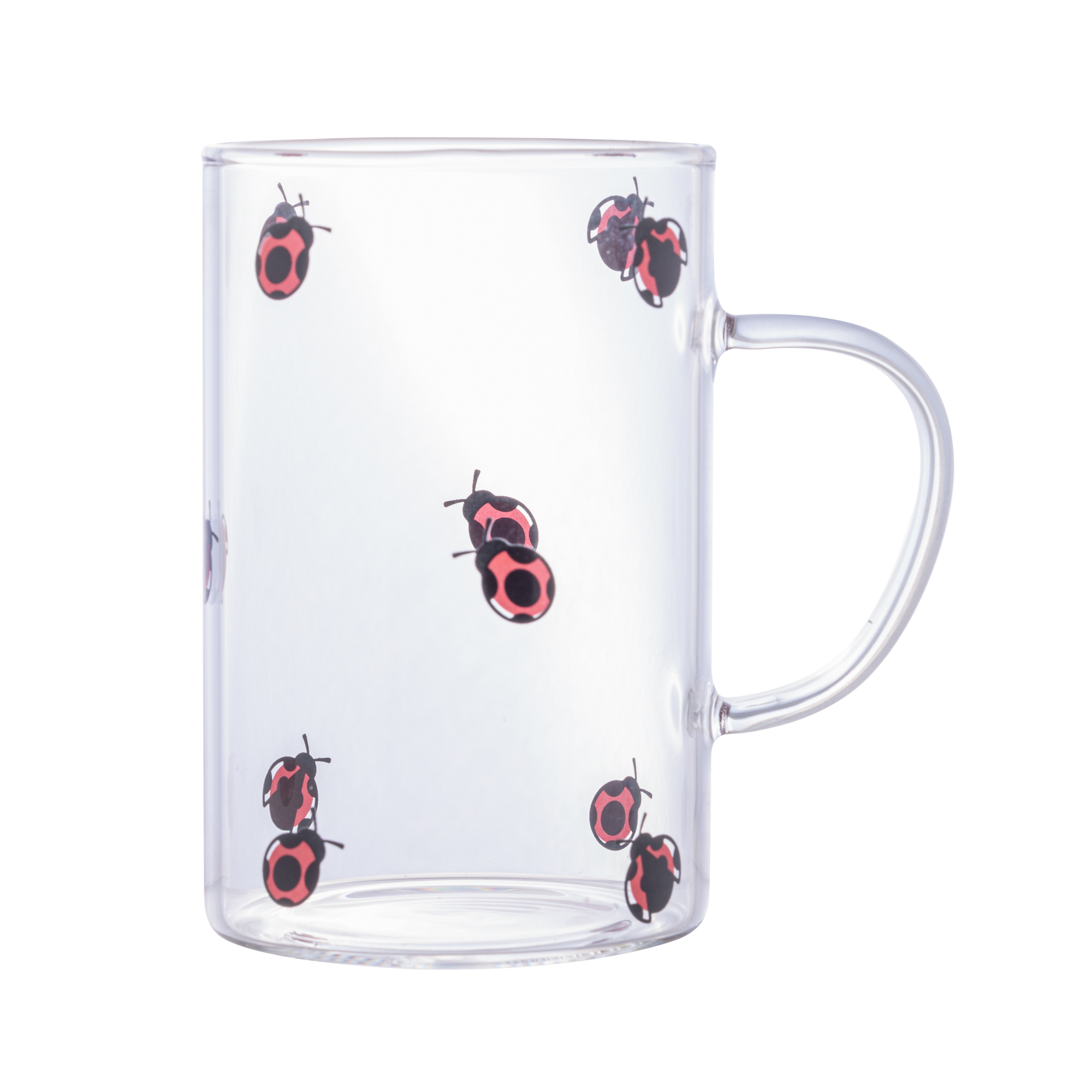 CANECA DE VIDRO BOROSSILICATO LADYBUG 280ML - LYOR
