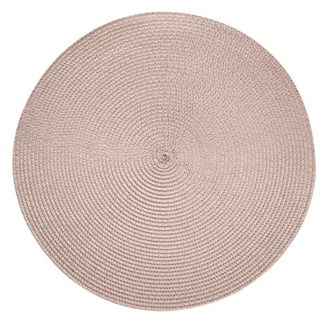 JOGO AMERICANO DE POLIÉSTER ESPIRAL FRESNO AREIA 38CM - LYOR