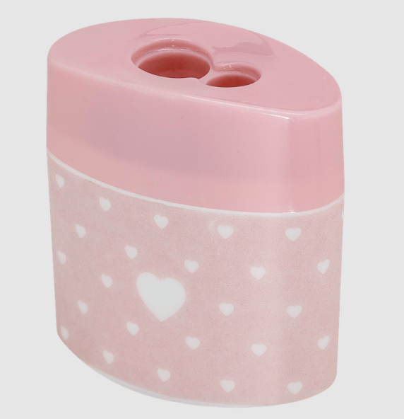 APONTADOR DUPLO ESTAMPADO DE PLÁSTICO OVAL COM DEPÓSITO - BRW