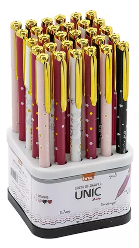CANETA ESFEROGRÁFICA UNIC STAMP 0.7MM UNITÁRIO - BRW