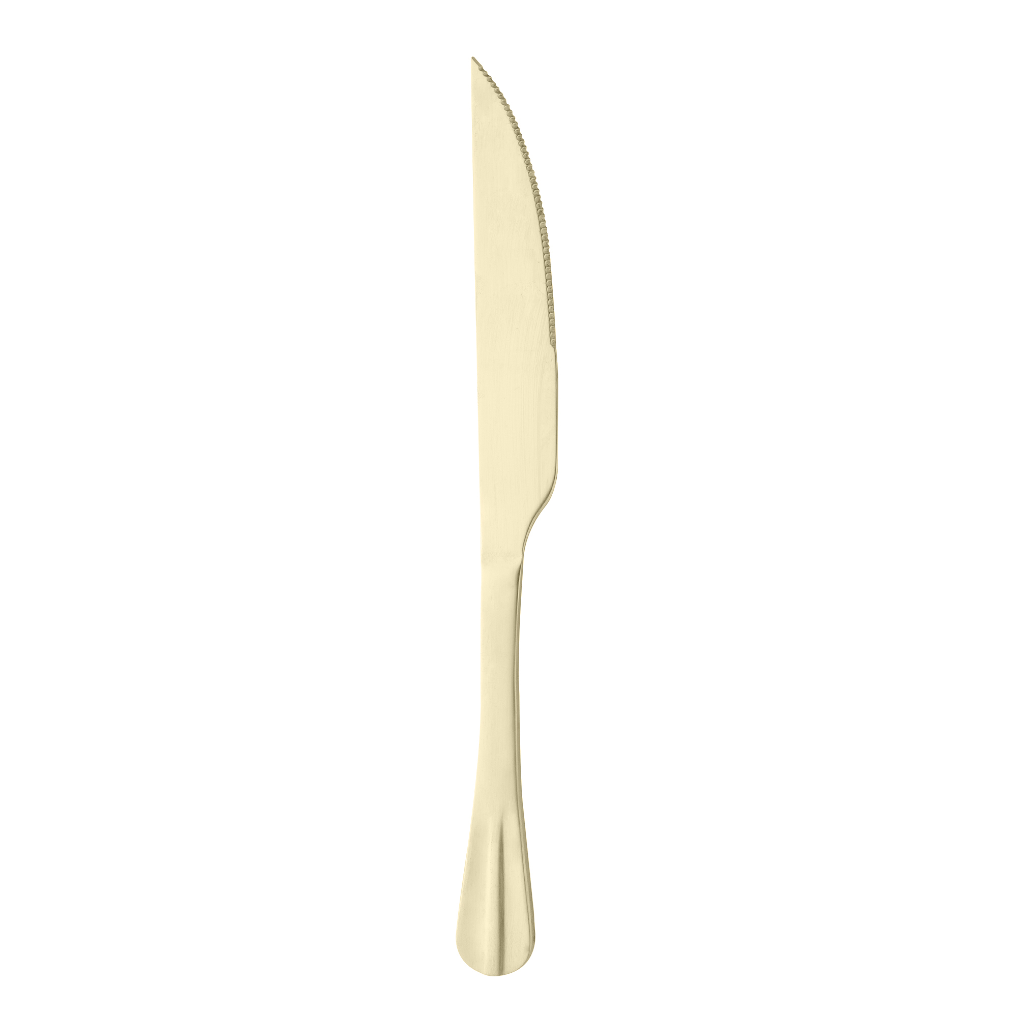 FACA DE ACO INOX PARA ASSADO DOURADA 28,5CM - LYOR