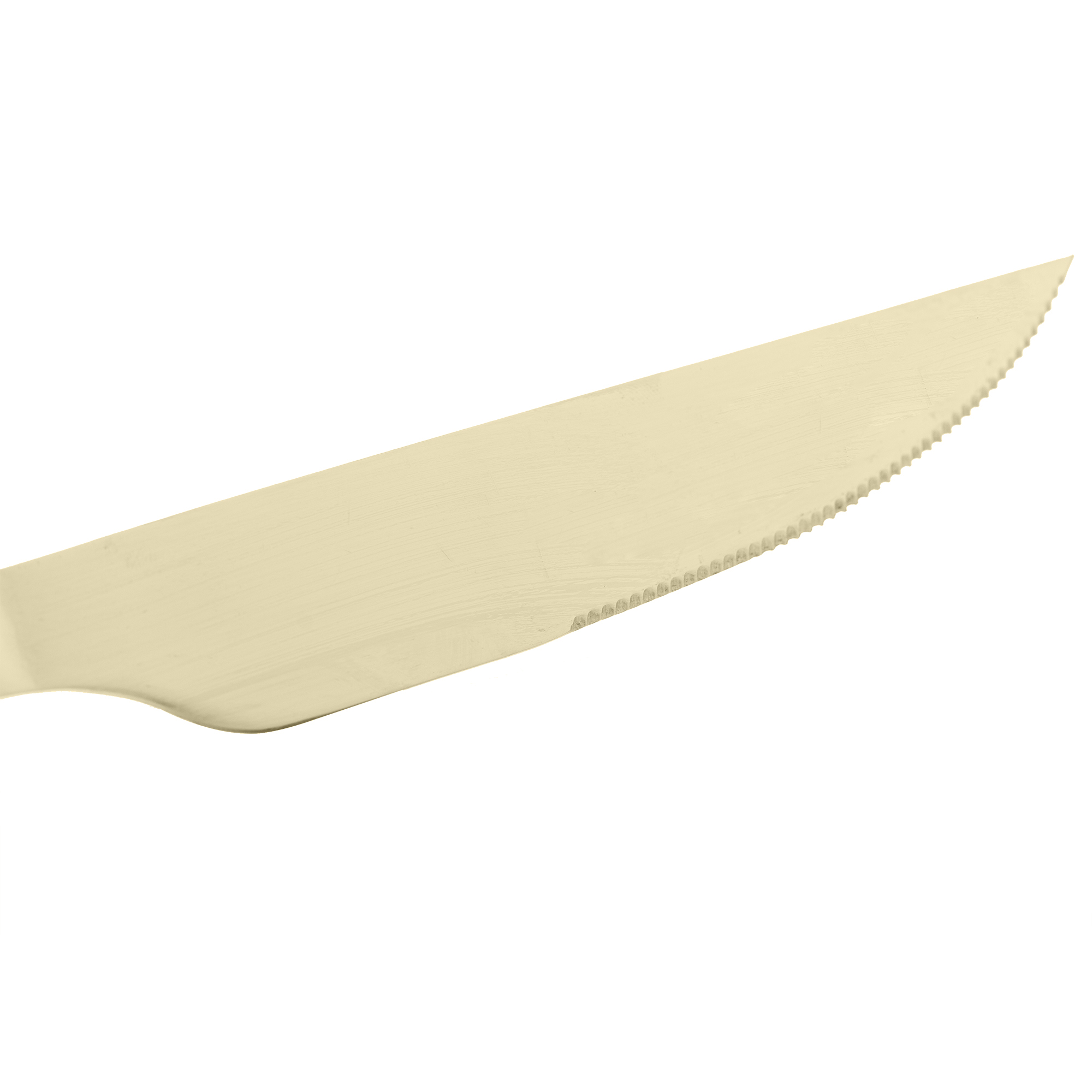 FACA DE ACO INOX PARA ASSADO DOURADA 28,5CM - LYOR