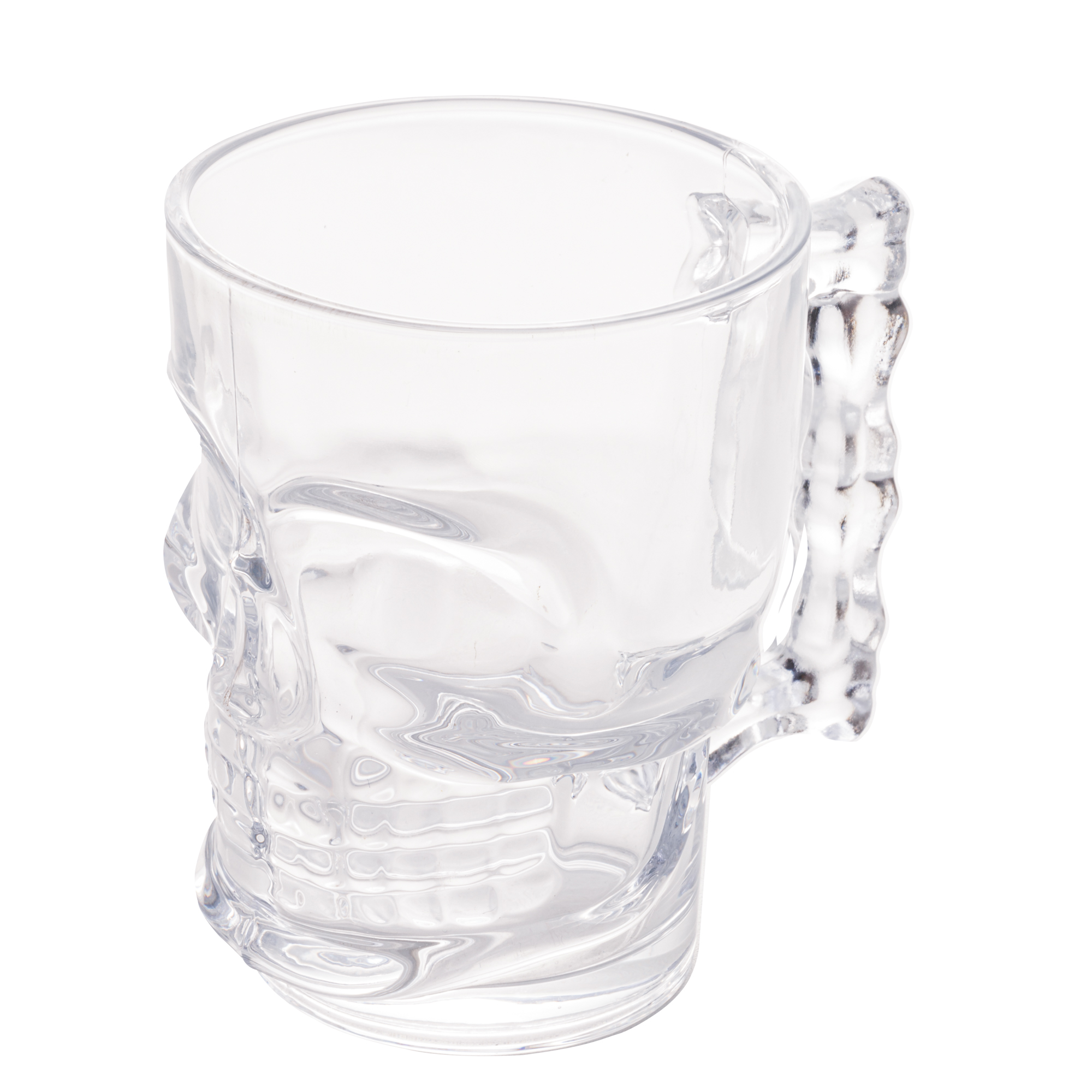 CANECA PARA CHOPP DE VIDRO CAVEIRA ROCK STYLE 510ML - LYOR