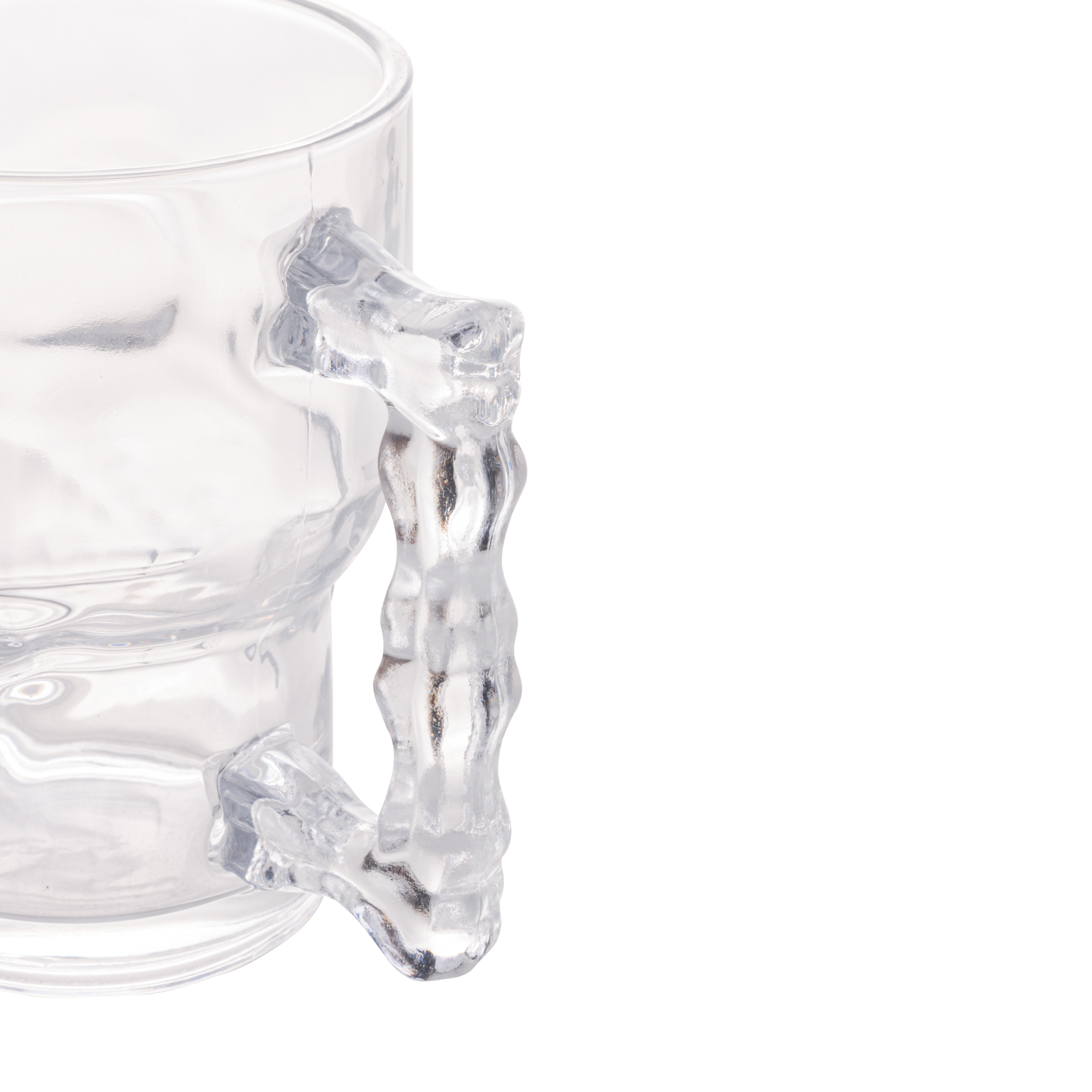 CANECA PARA CHOPP DE VIDRO CAVEIRA ROCK STYLE 510ML - LYOR